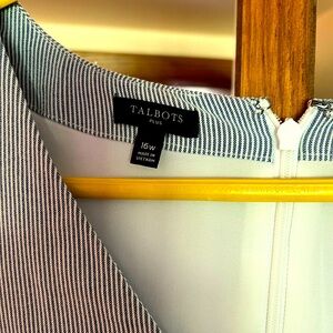 Talbots blue pinstripe sleeveless